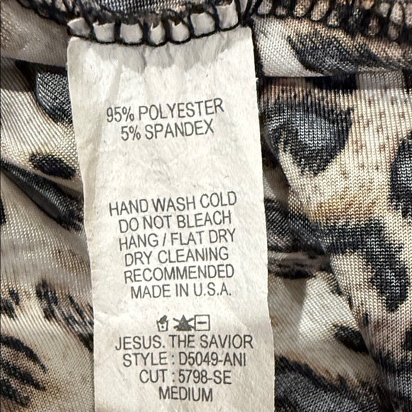 Leopard-Print Scoop Neck Tunic Dress - Brown/Black - Picture 4 of 4